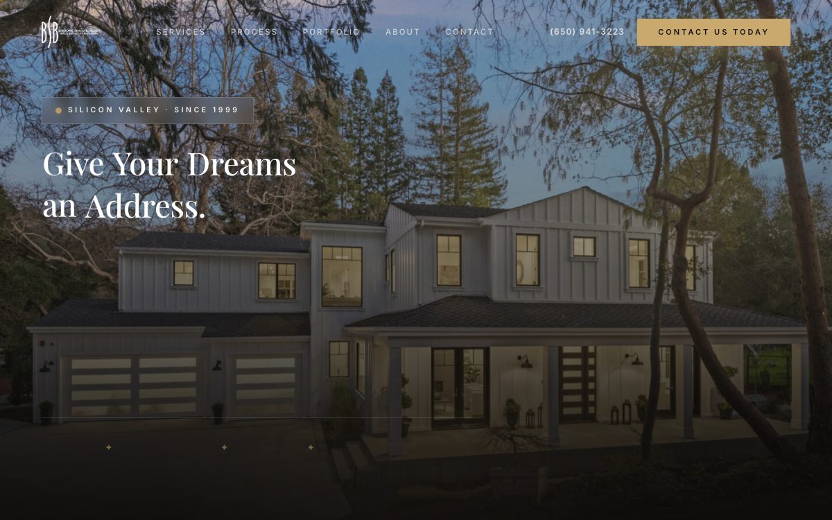 Screenshot of the Brooke Shaw Builder website
